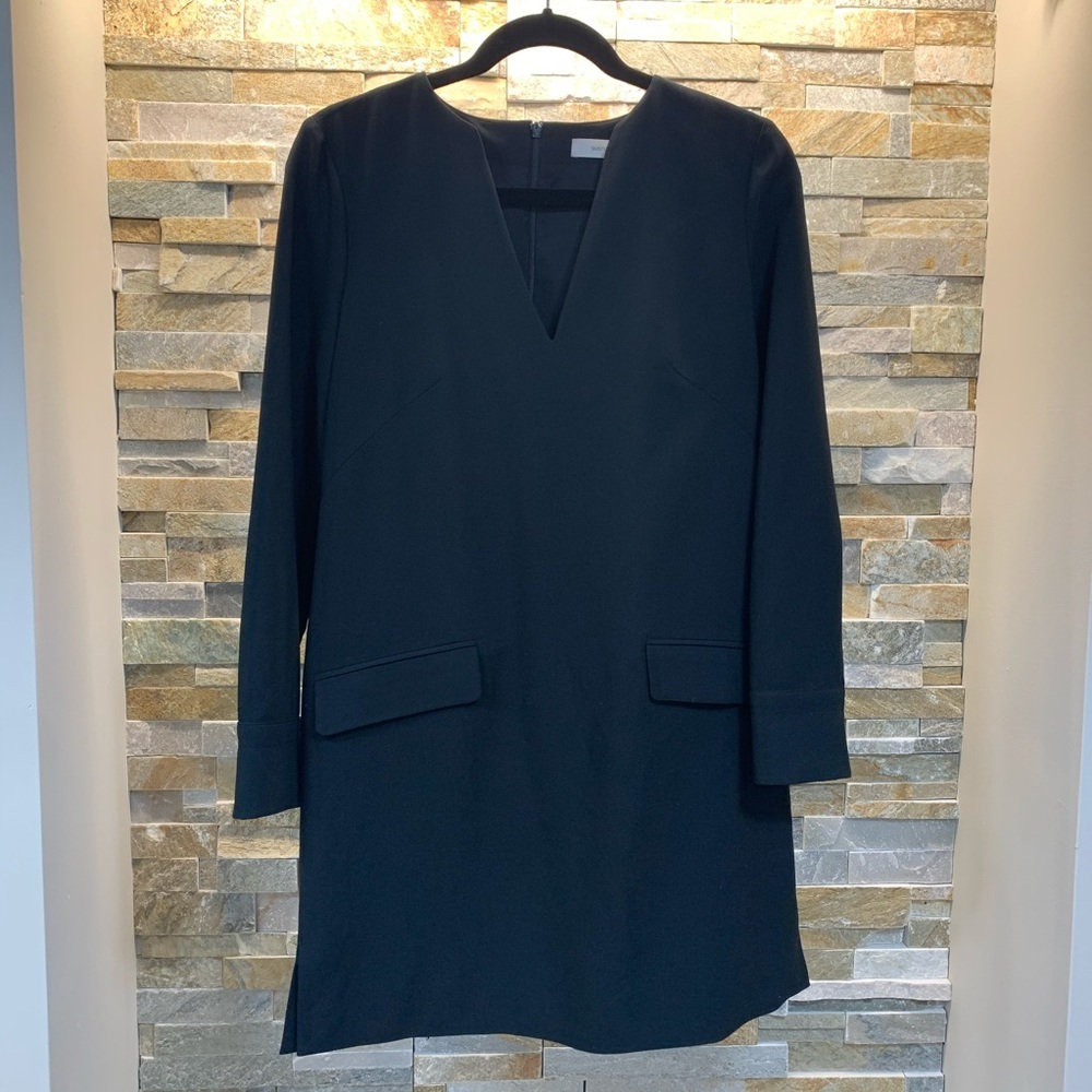 🎁 SUISTUDIO Split Neck Long Sleeve Dress - Picture 3 of 7